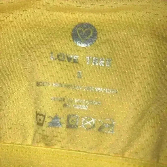 LOVE TREE cropped tank NWOT banana yellow size Small SO CUTE - Picture 4 of 5